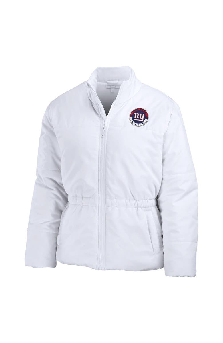 WEAR by Erin Andrews Women's WEAR by Erin Andrews  White New York Giants Packaway Full-Zip Puffer Jacket, Alternate, color, White