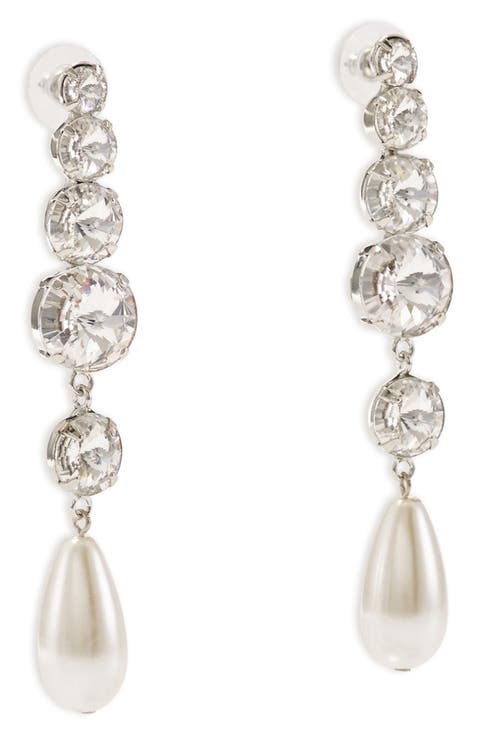 Athena Linear Drop Earrings