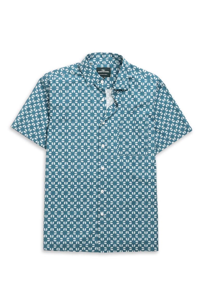 Crown Hill Short Sleeve Button-Up Shirt, Alternate, color, BLUESTONE