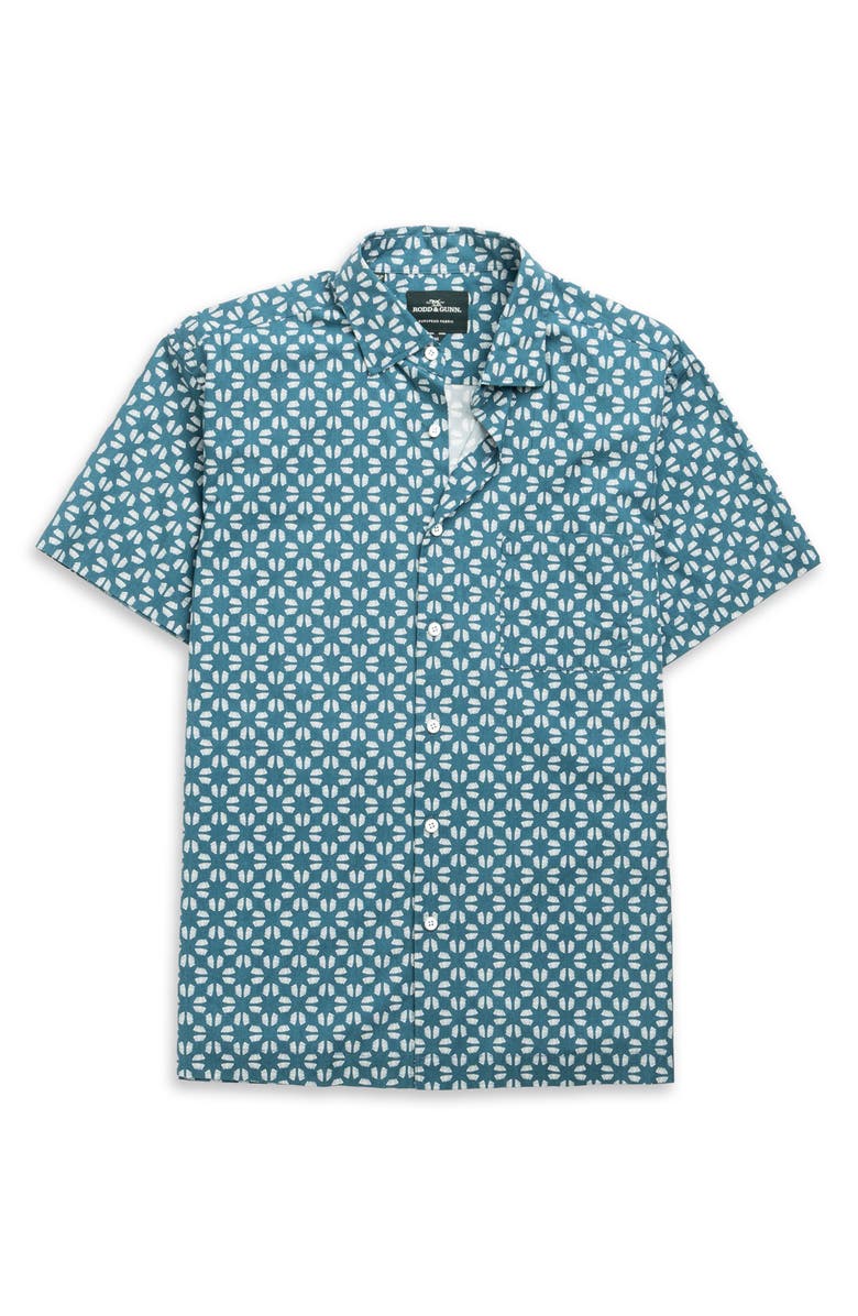 Rodd & Gunn Crown Hill Short Sleeve Button-Up Shirt, Alternate, color, Bluestone