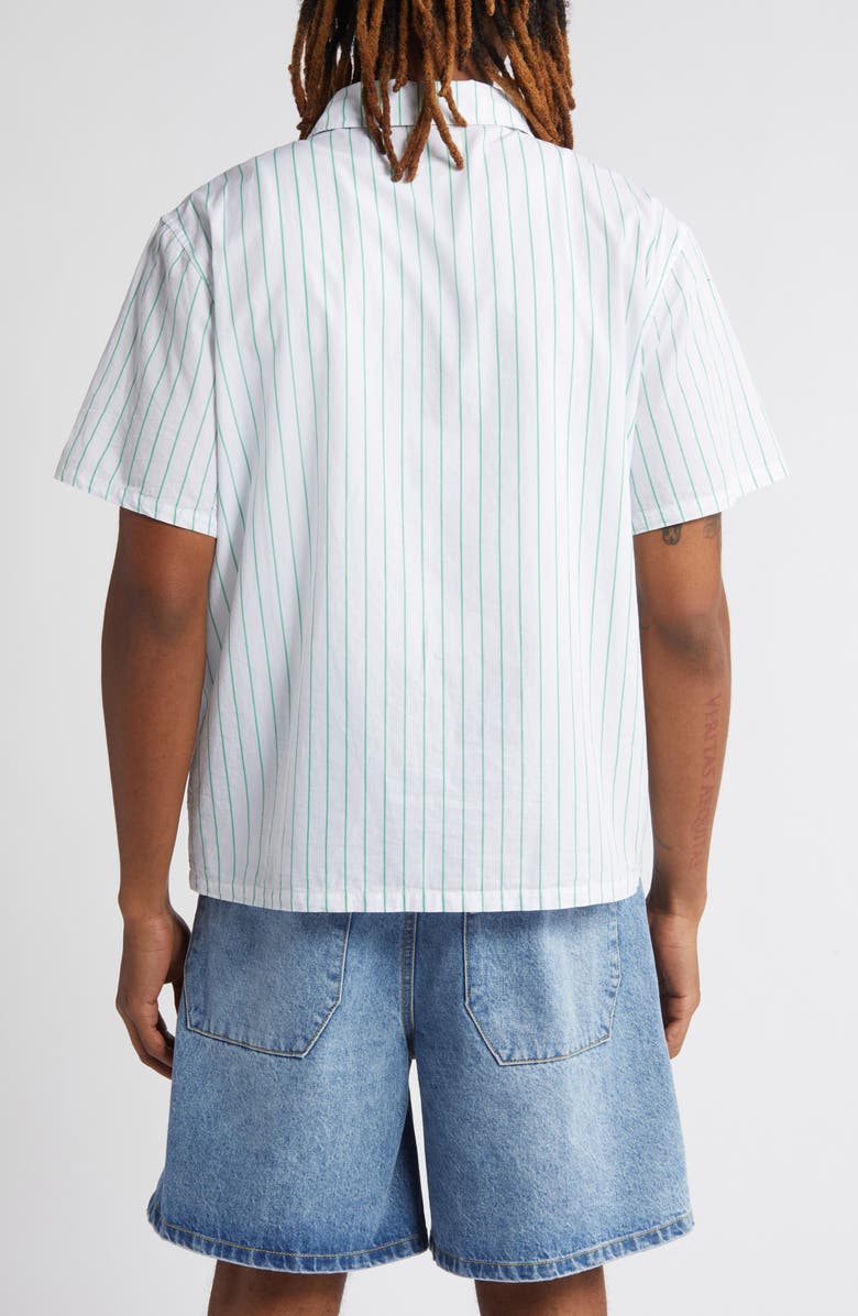 Elwood Pinstripe Short Sleeve Button-Up Work Shirt, Alternate, color,