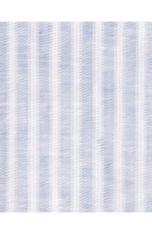 Theory Irving Linen Stripe Standard Fit Button Down Shirt