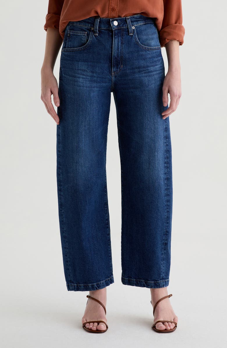 AG Hattie High Waist Ankle Barrel Jeans, Main, color,