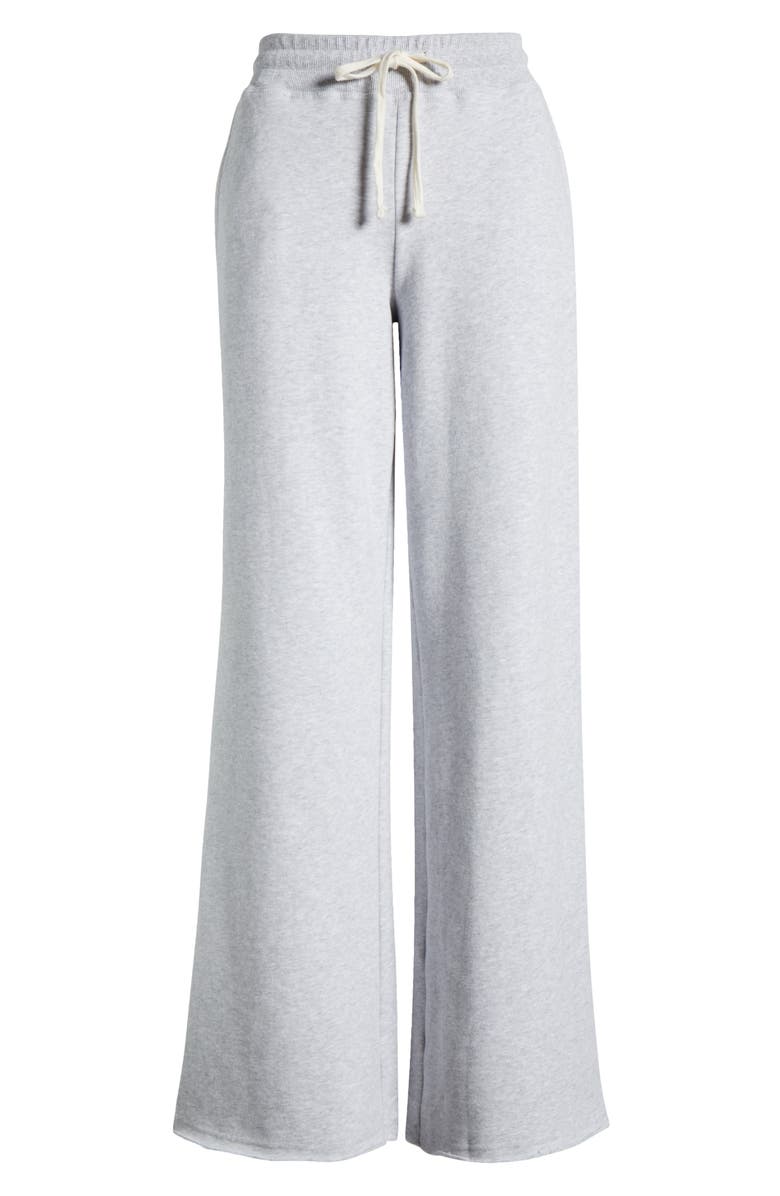 Marine Layer Cloud Nine Wide Leg Cotton Blend Fleece Drawstring Pants, Alternate, color,