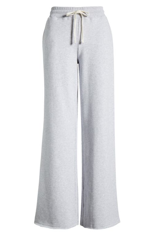 Marine Layer Anytime Wide Leg Sweatpants In Heather Grey