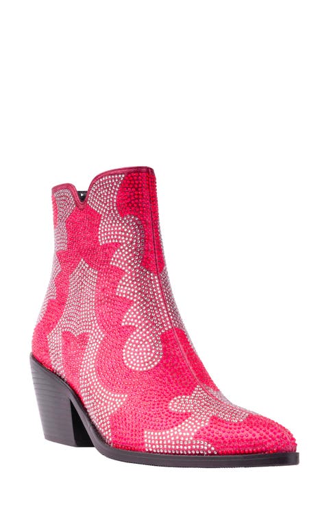 Forever Rhinestone Embellished Bootie (Women)