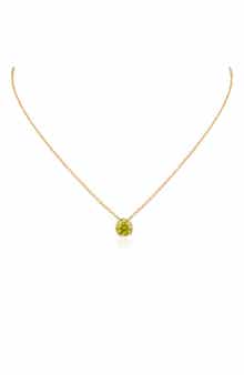 Bezel Cubic Zirconia Pendant Necklace