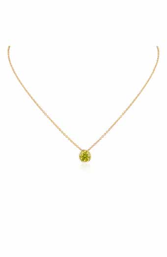 Bezel Cubic Zirconia Pendant Necklace
