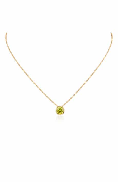 Bezel Cubic Zirconia Pendant Necklace