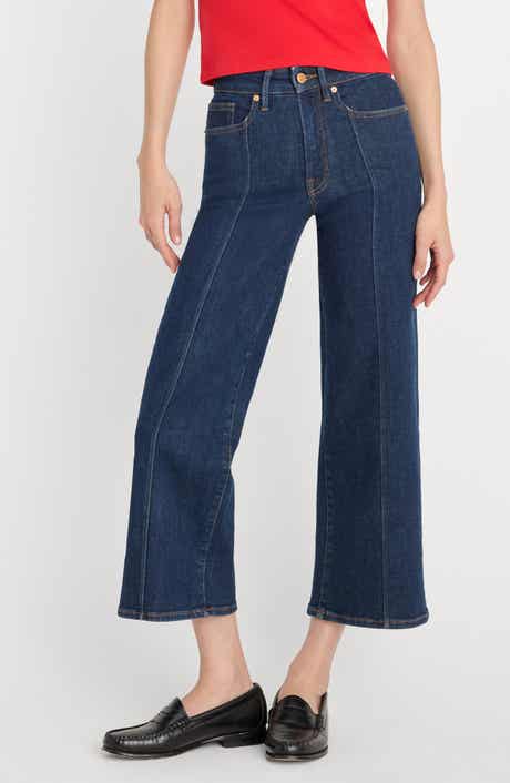 Soft-Tech Good Waist High Waist Crop Palazzo Jeans