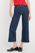Good American Soft-Tech Good Waist High Waist Crop Palazzo Jeans