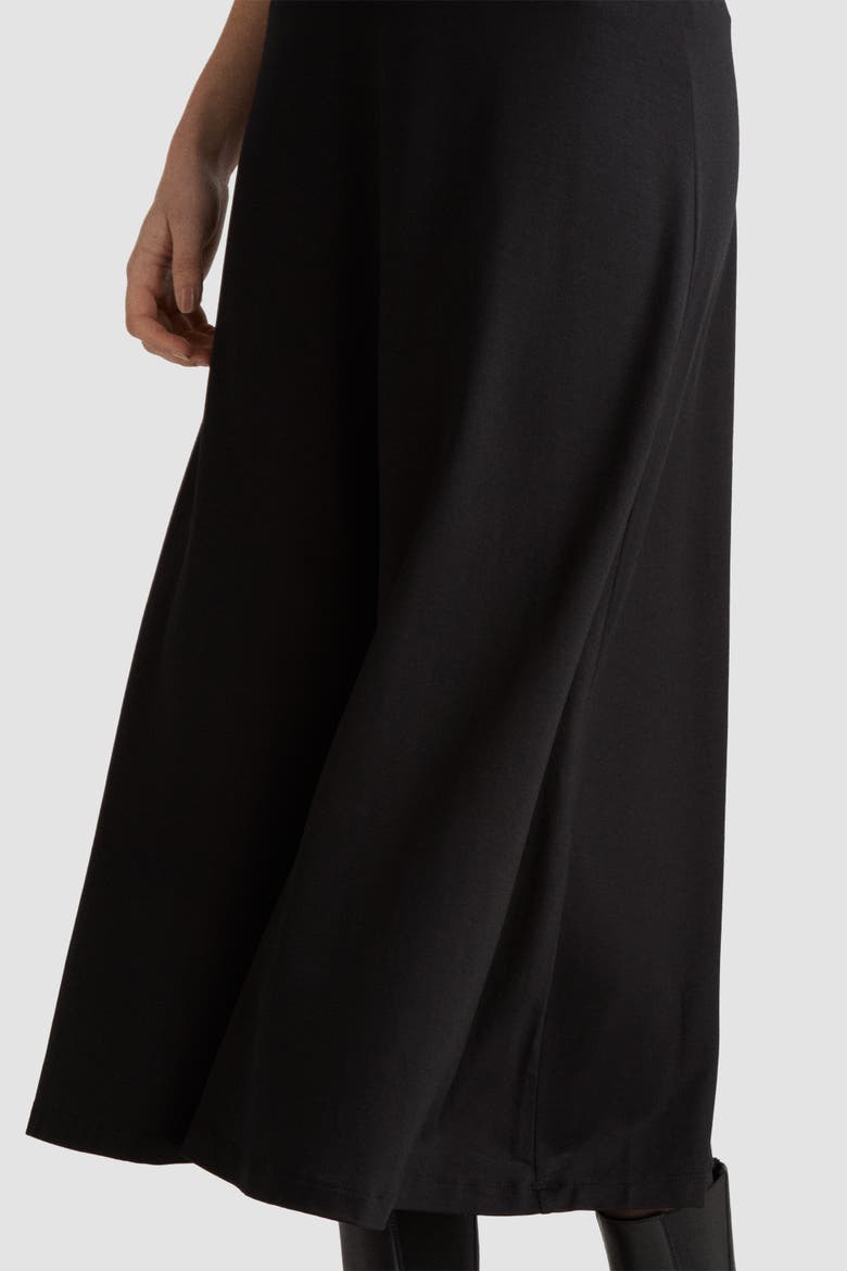 Grace A-line Jersey Midi Skirt, Alternate, color, Black