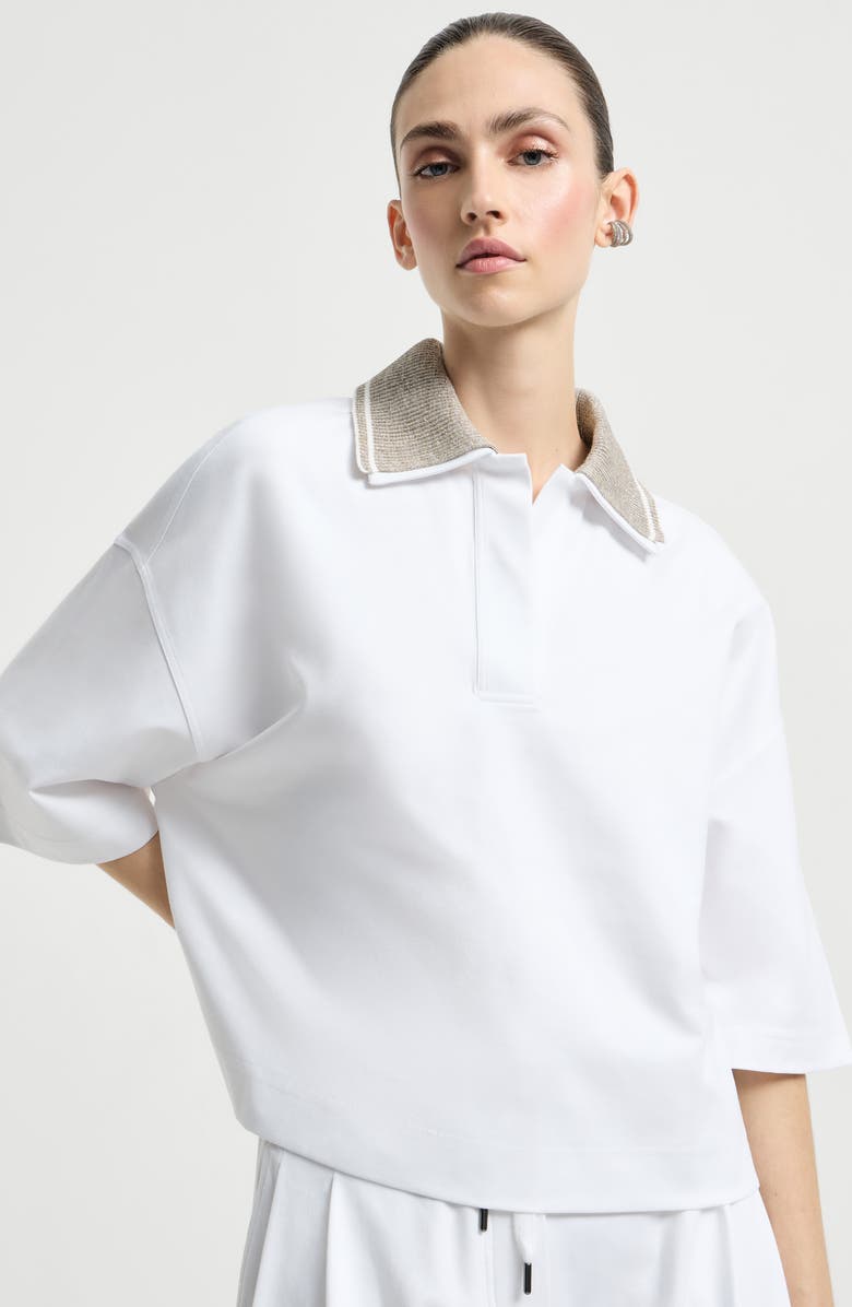Brunello Cucinelli Couture interlock polo shirt, Alternate, color, White