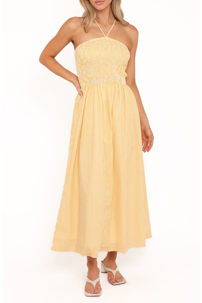 Aviva Stripe Cotton Maxi Sundress, Main, color, MANGO STRIPE