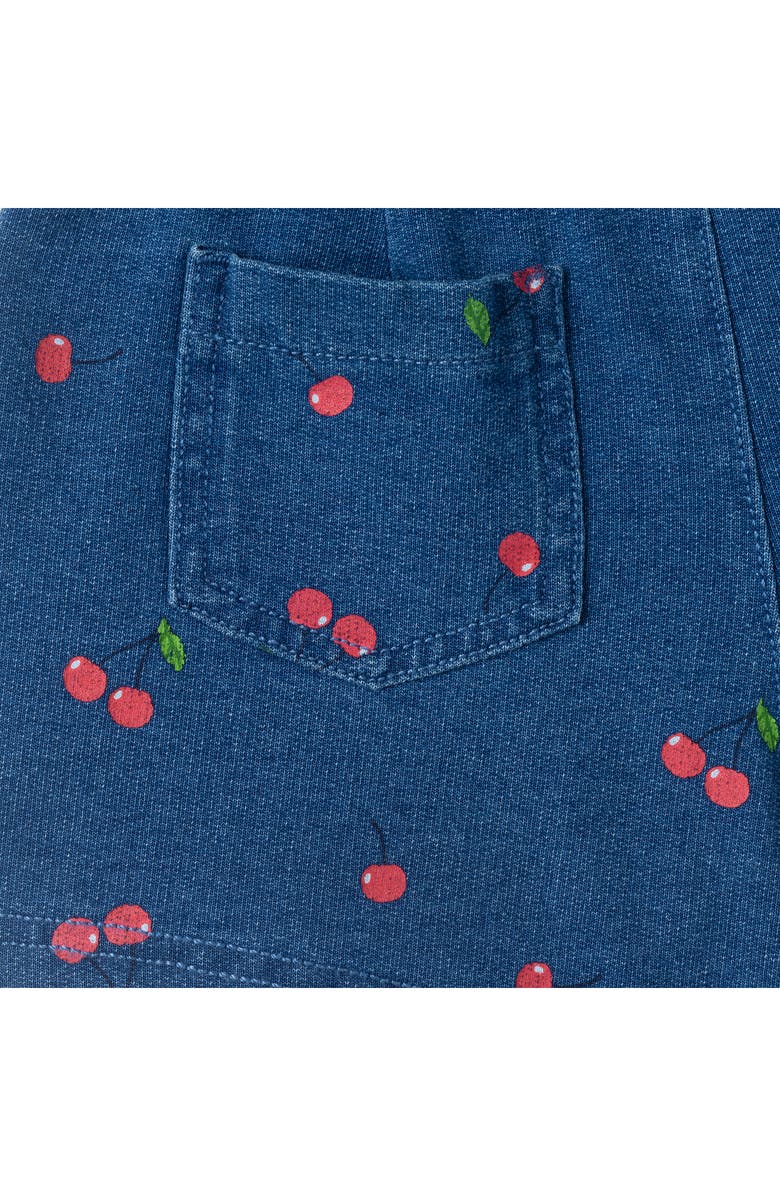 Andy & Evan Kids' Knit Denim Shorts, Alternate, color, Bla- Blue Cherry