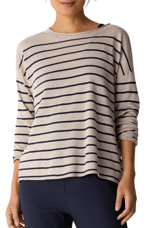 Organic Linen & Organic Cotton Crewneck Sweater (Regular & Petite)