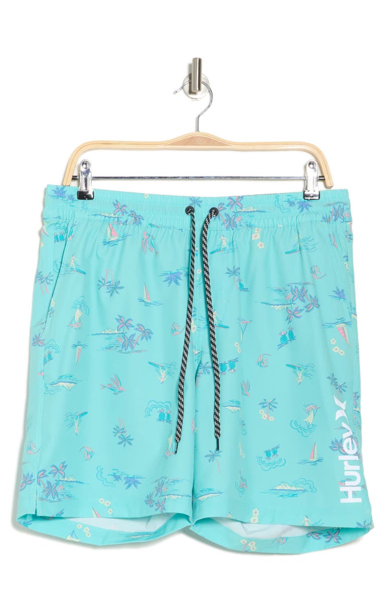 Hurley Lafitenia Volley Swim Shorts, Alternate, color, Tropical Mist