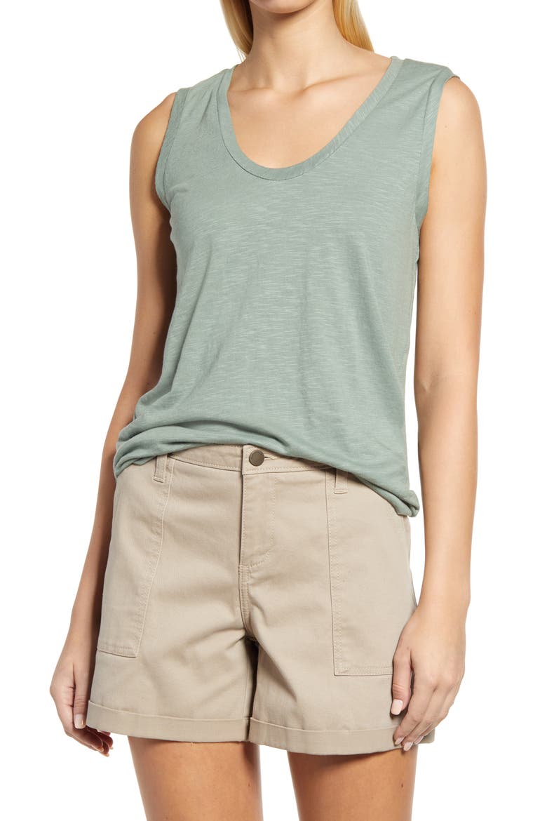 Muscle Tank, Main, color, GREEN DUNE