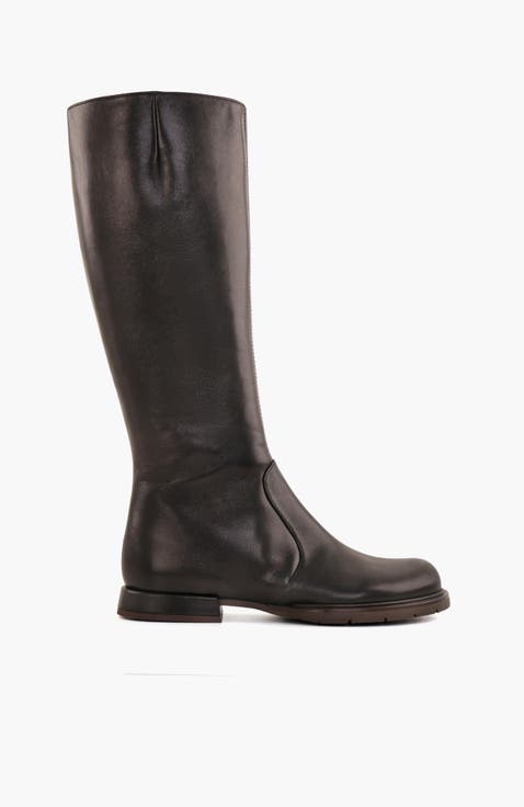 JANAI Soft leather knee-high boots