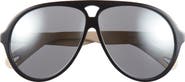 Chloé 61mm Aviator Sunglasses
