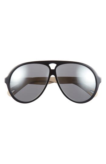 Chloé 61mm Aviator Sunglasses In Black