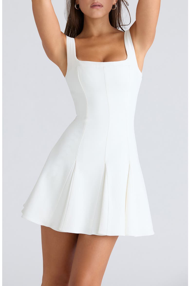 Amelie Panelled Cocktail Minidress, Alternate, color, VINTAGE IVORY