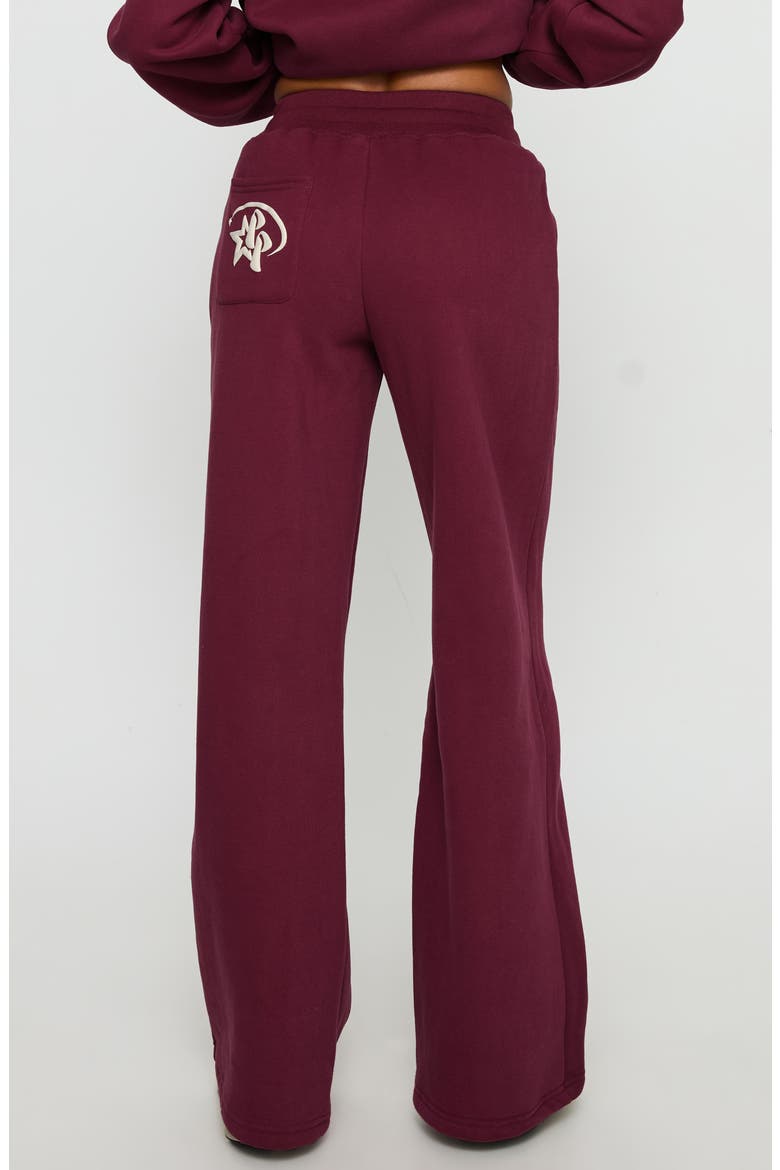 Stargirl Wide Leg Sweatpants, Alternate, color, BURGUNDY
