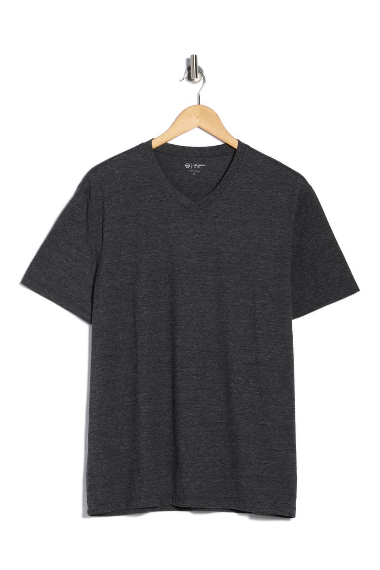 Bryce V-Neck T-Shirt, Alternate, color, HEATHER CHARCOAL