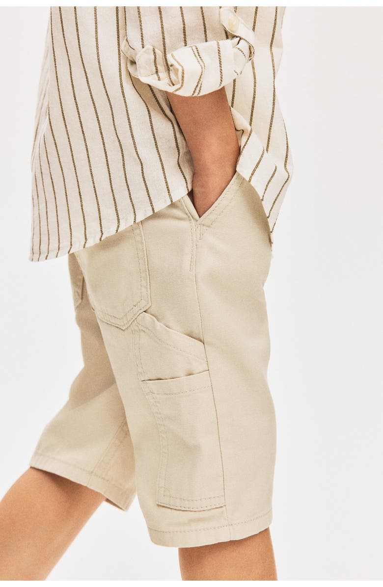 H&M Carpenter Shorts, Alternate, color, Light Beige