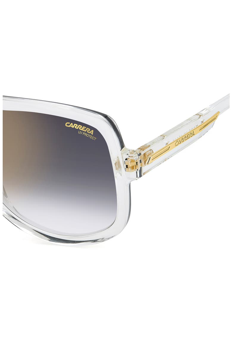 Victory 59mm Gradient Square Geometric Sunglasses, Alternate, color, CRYSTAL GOLD/ GREY SF GD SP
