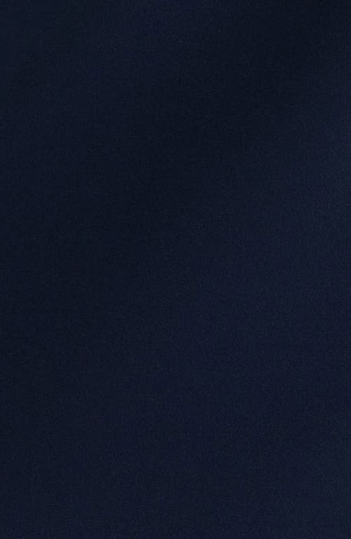 Eliza J Mixed Media High Neck Cocktail Sheath Dress In Blue
