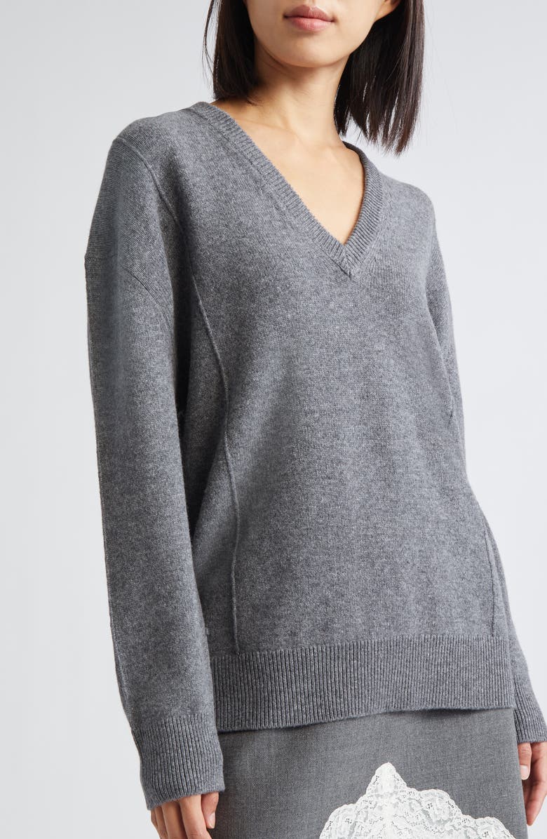 Jil Sander Wool
Cashmere V-Neck Sweater, Alternate, color,