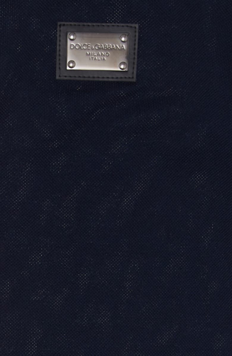 Dolce&Gabbana Kids' Logo Plaque Cotton Piqué Polo, Alternate, color,