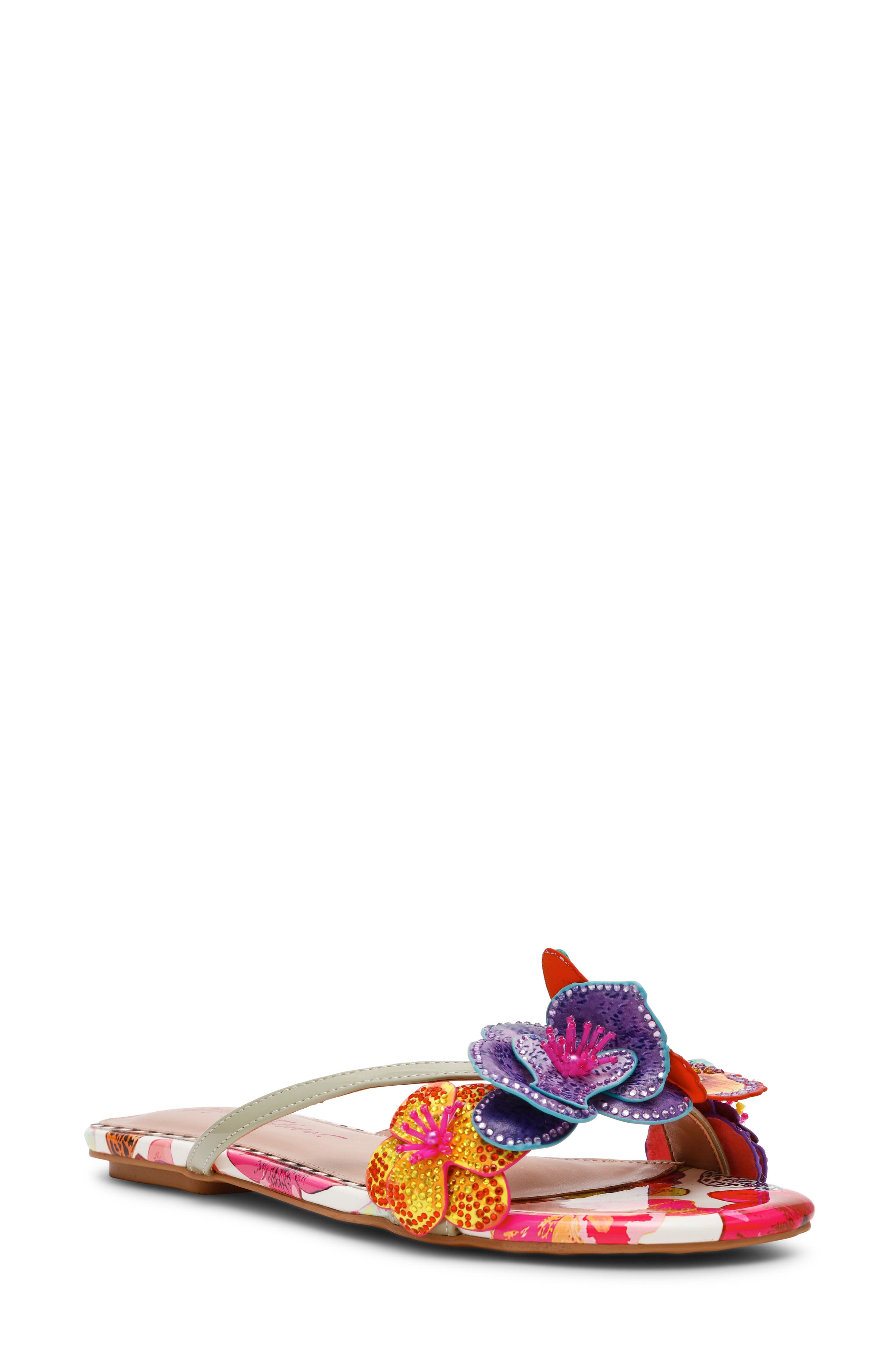 Betsey Johnson Nicolle Sandal, Main, color, White Multi