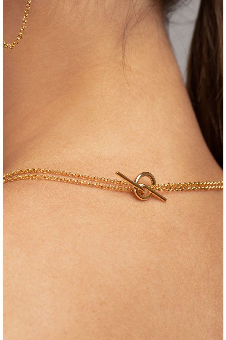 Nicole  delicate double chain necklace, Alternate, color, GOLD PLATE