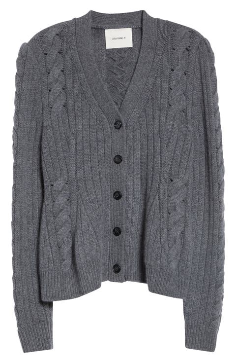 Leire Cashmere Cabled Rib Cardigan
