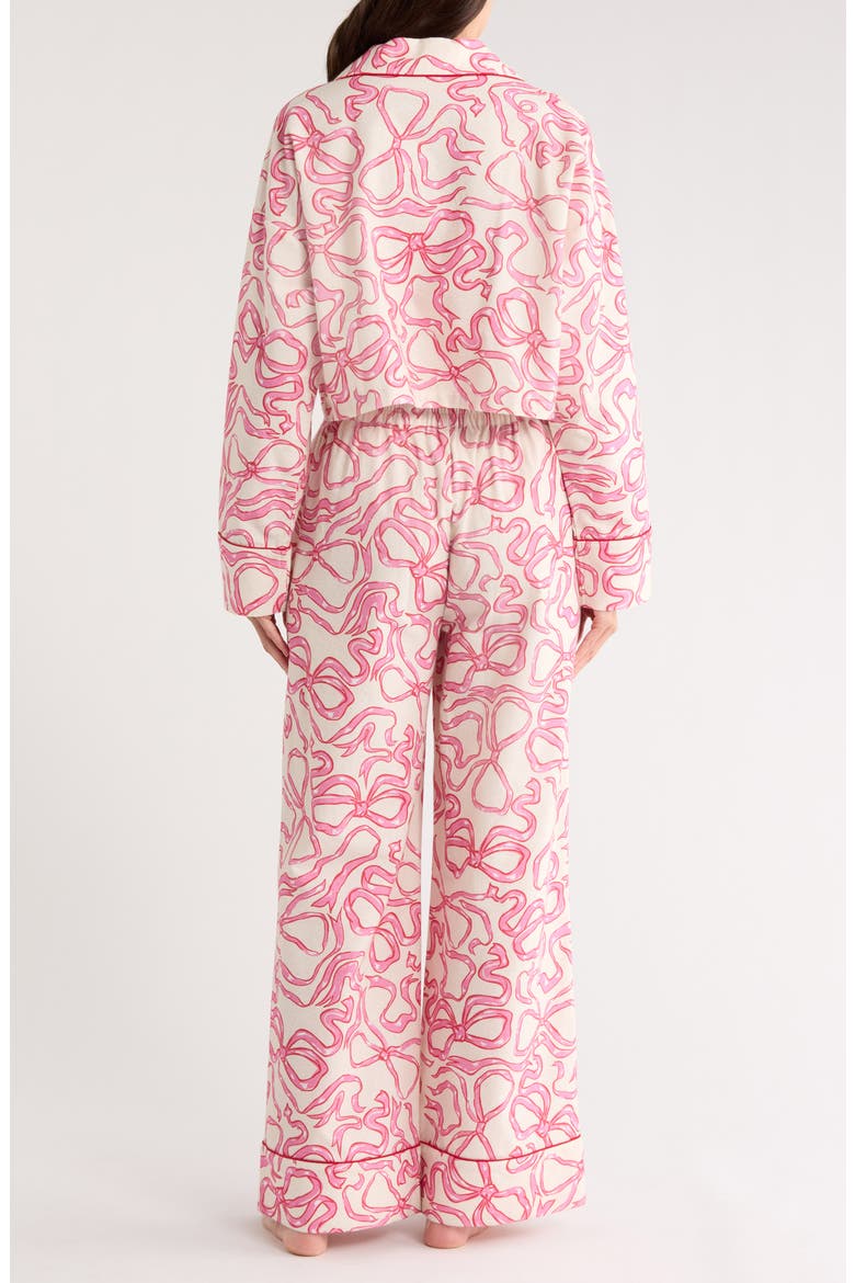 Print Cotton Pajamas, Alternate, color, DANCING BOWS