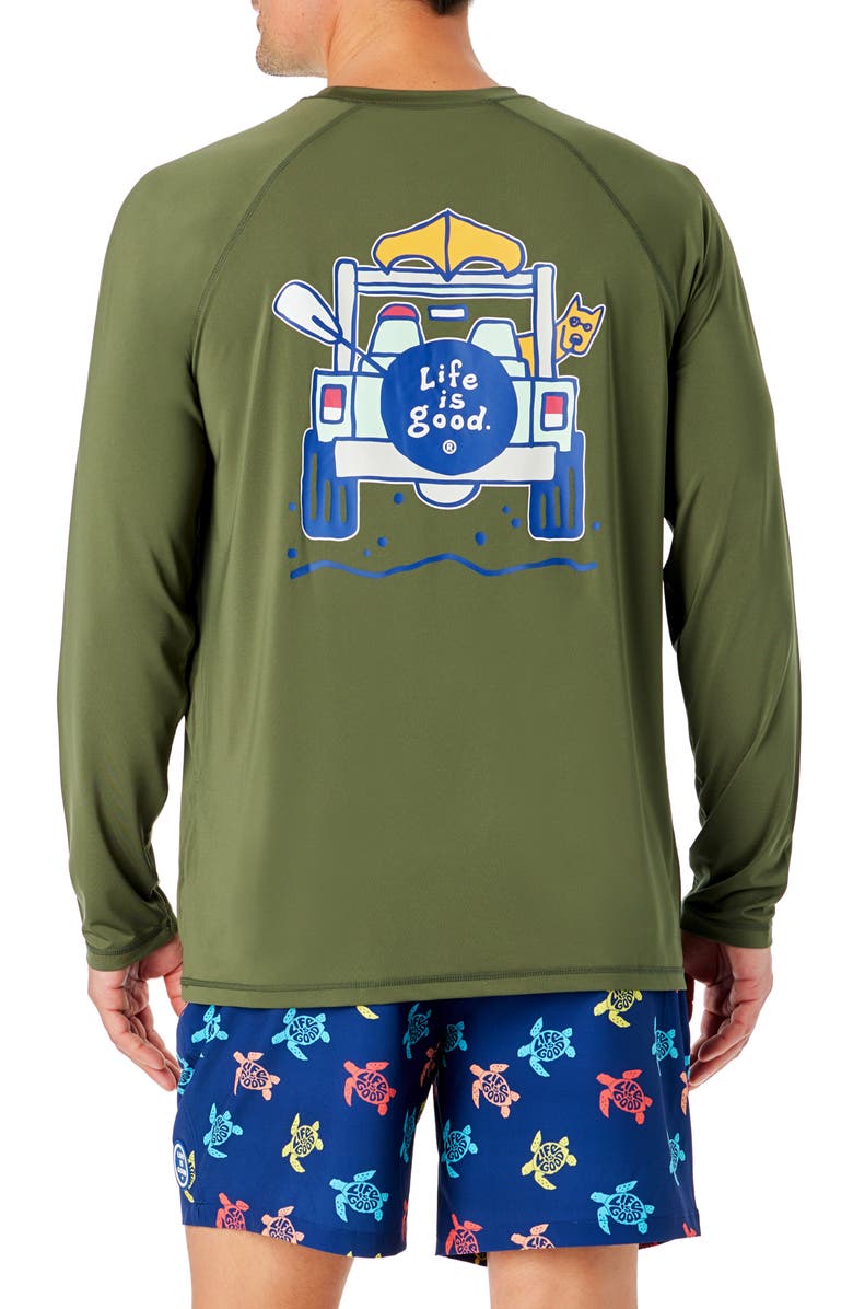 LIFE IS GOOD Raglan Sleeve Rashguard, Alternate, color, 