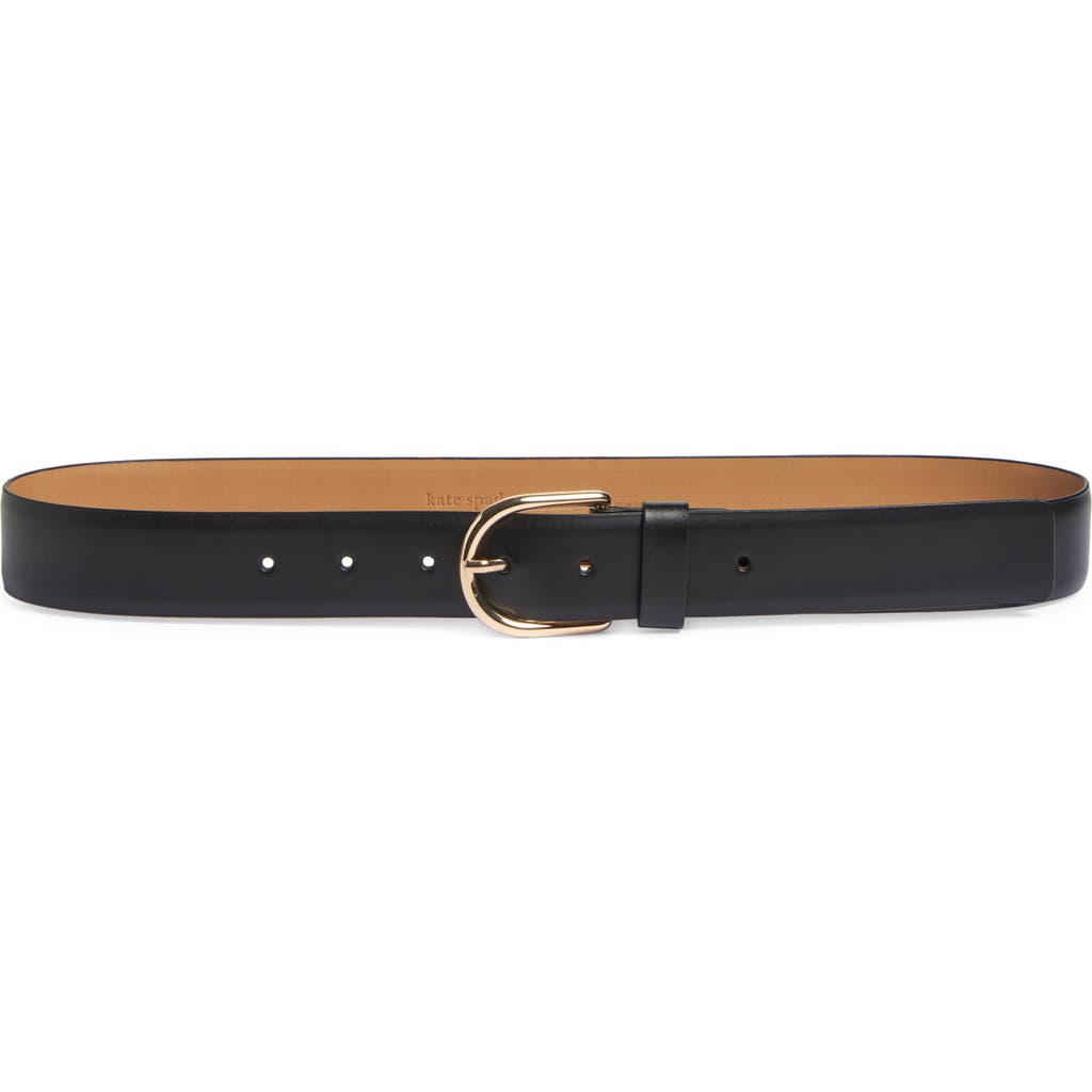 Kate Spade New York Feather Edge Buckle Belt In Black