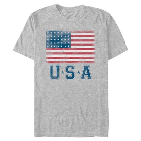 Men's Fourth Of July Vintage American Flag Short Sleeve Graphic T-shirt