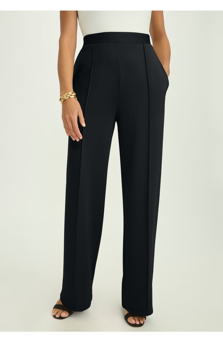 Jessica London Perfectease Wide Leg Pant, Main, color, Black