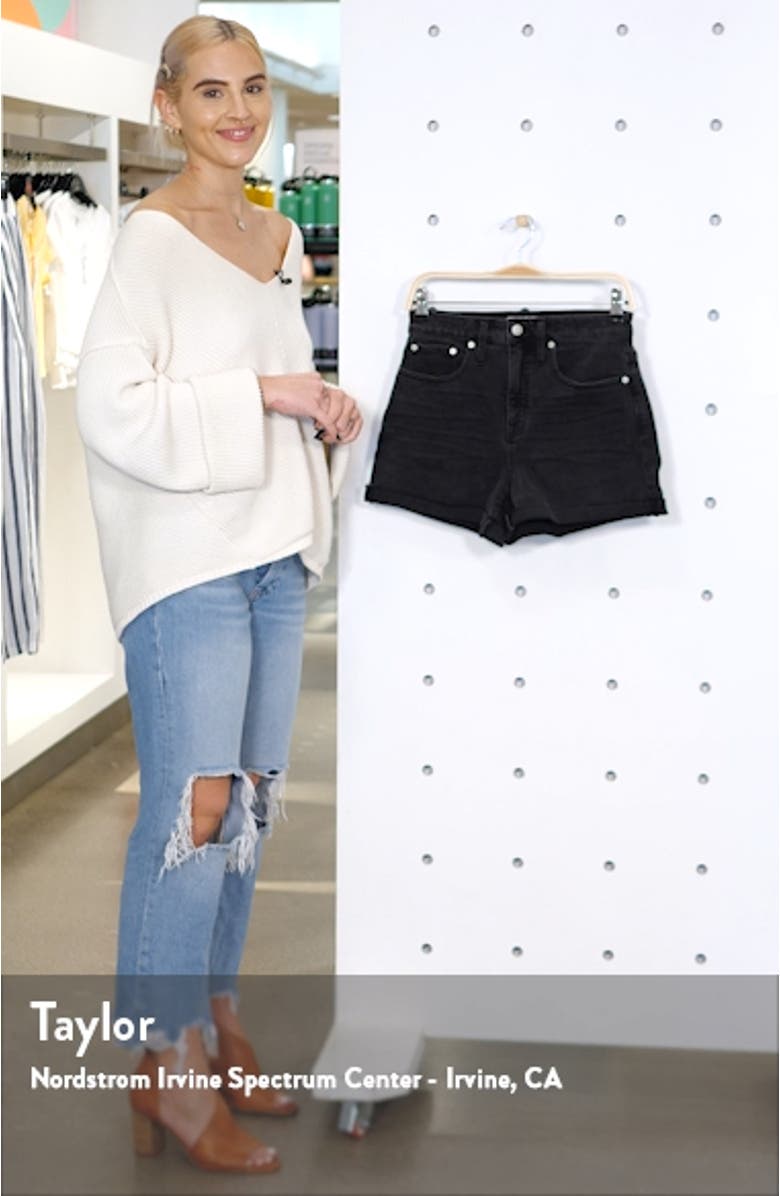 Curvy High-Rise Denim Shorts, sales video thumbnail
