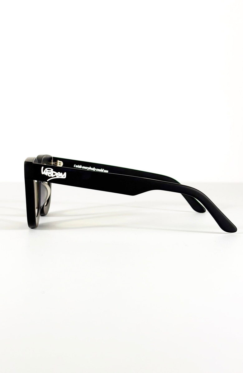 Wisdom Fashion House Matte Frame 3 Eyewear, Alternate, color, Black