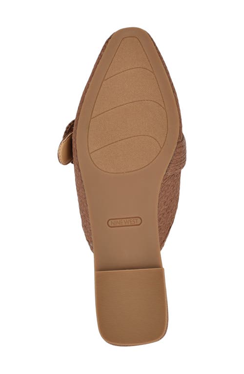 Shop Nine West Caspe Woven Mule In Dark Brown