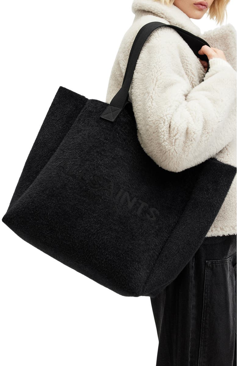 AllSaints Izzy Recycled Polyester Fleece Tote, Alternate, color,