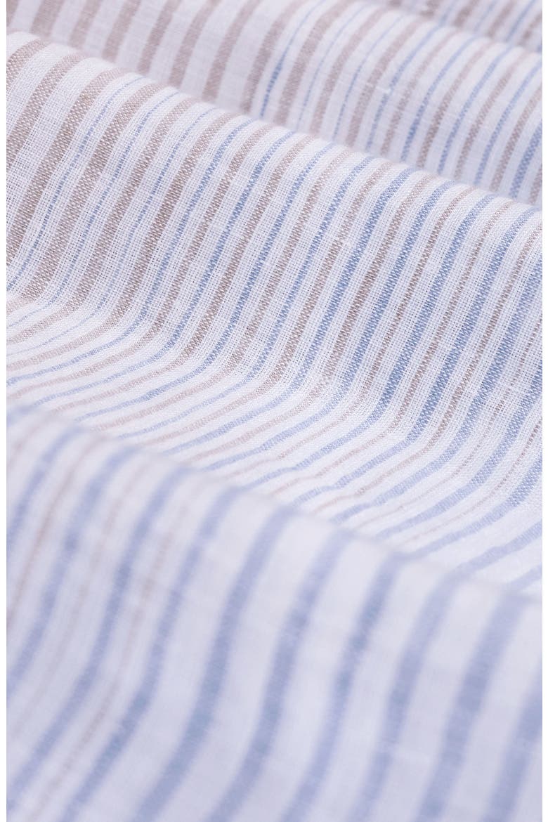 Austin Shaped Fit Gradient Stripe Linen Button-Down Shirt, Alternate, color, AIR BLUE