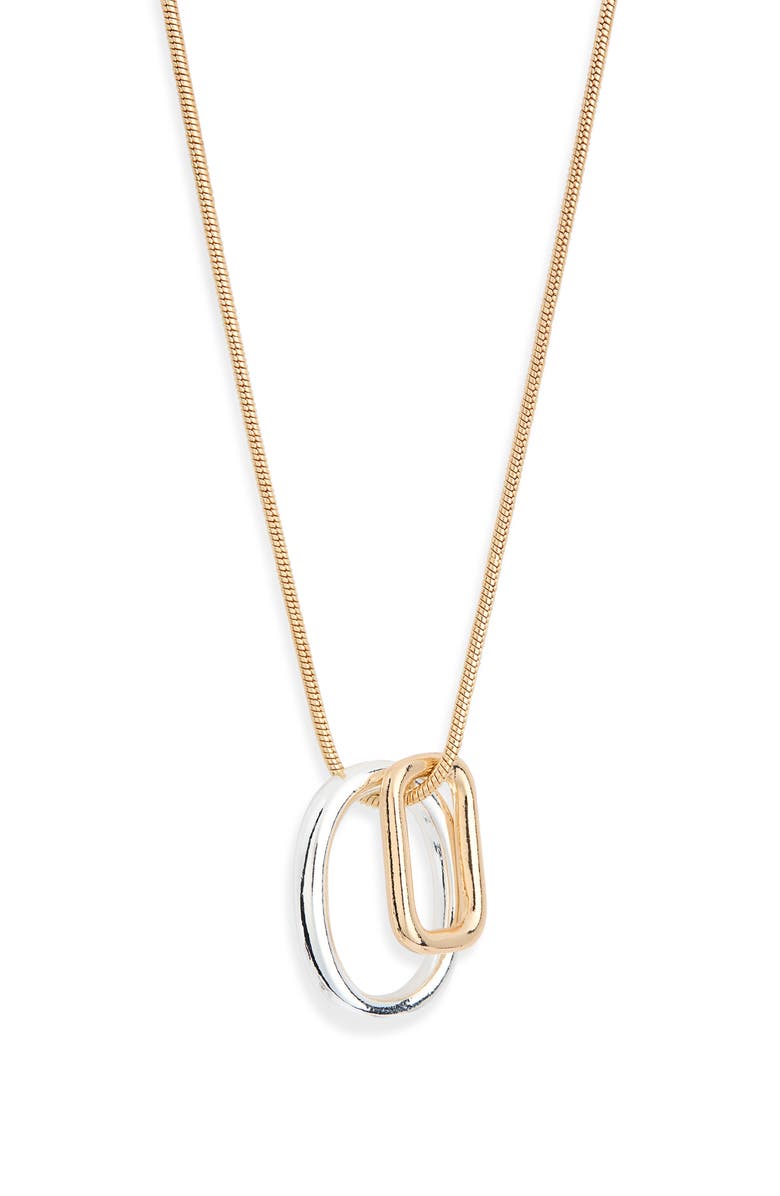 Leith Geo Pendant Necklace, Main, color, Gold- Silver
