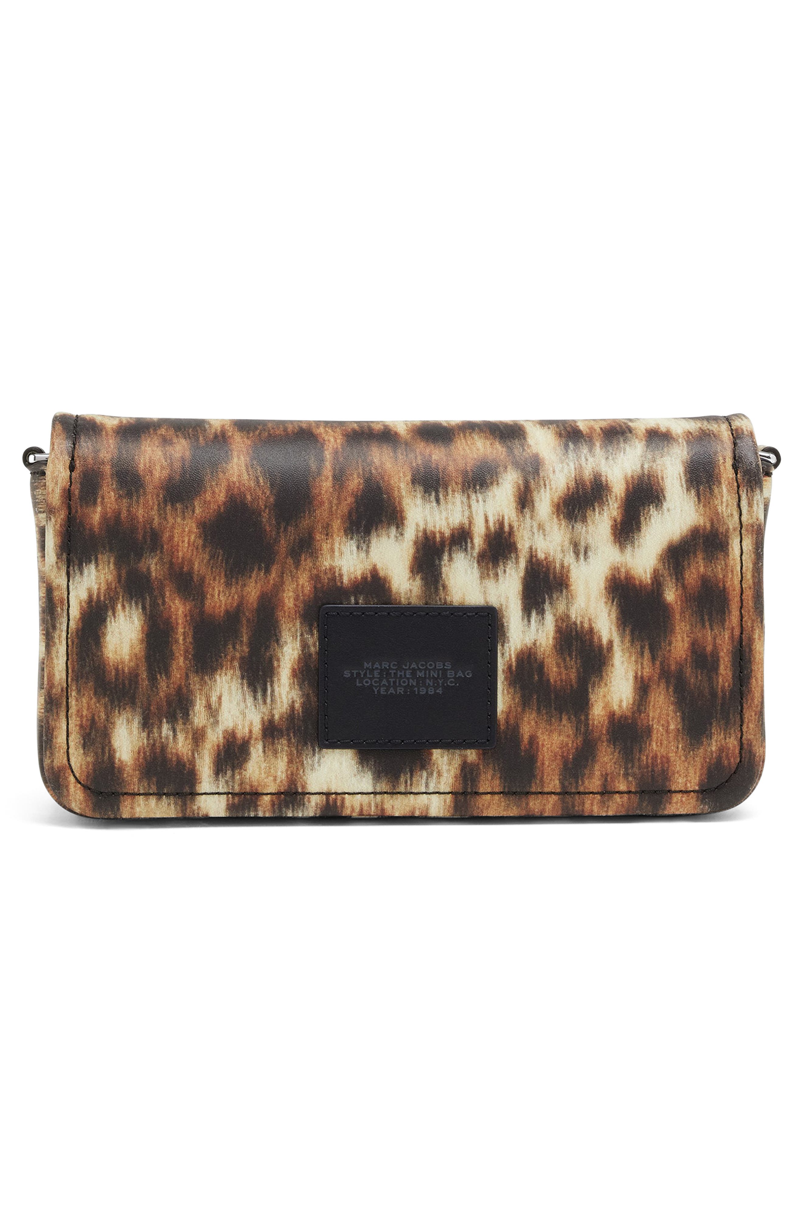 The Leopard Leather Mini Bag, Alternate, color, BROWN MULTI