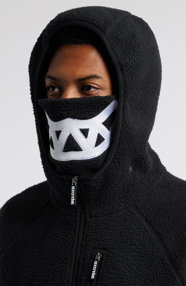 ICECREAM Grin Front Cotton Fleece Zip Hoodie, Alternate, color, 