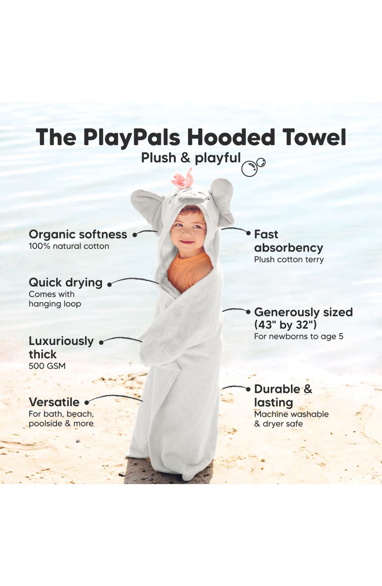KeaBabies PlayPals Hooded Towel, Alternate, color, Ella